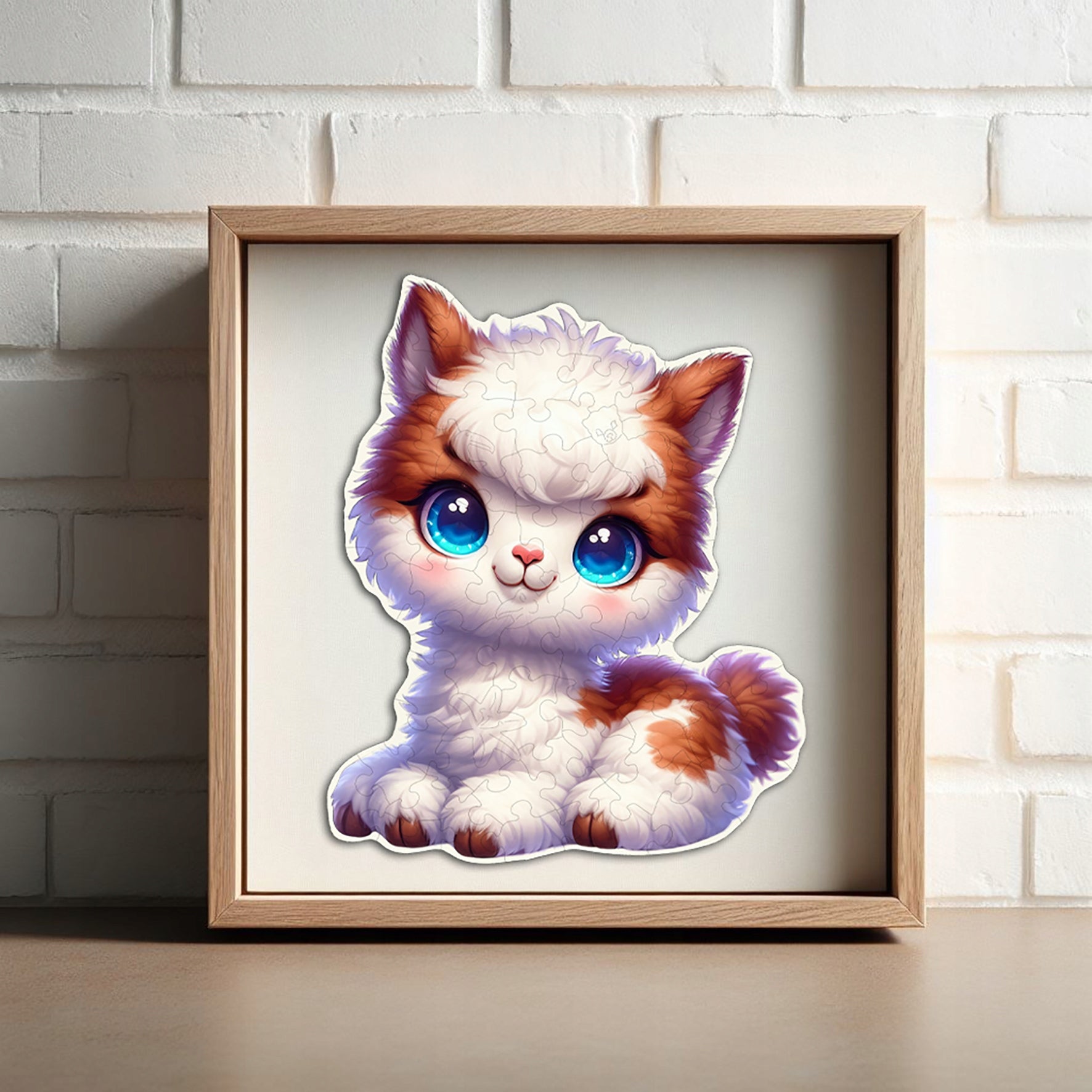 Puzzle Drewniane Premium dla dzieci Lama 64 EL. Układanka PUZZLED