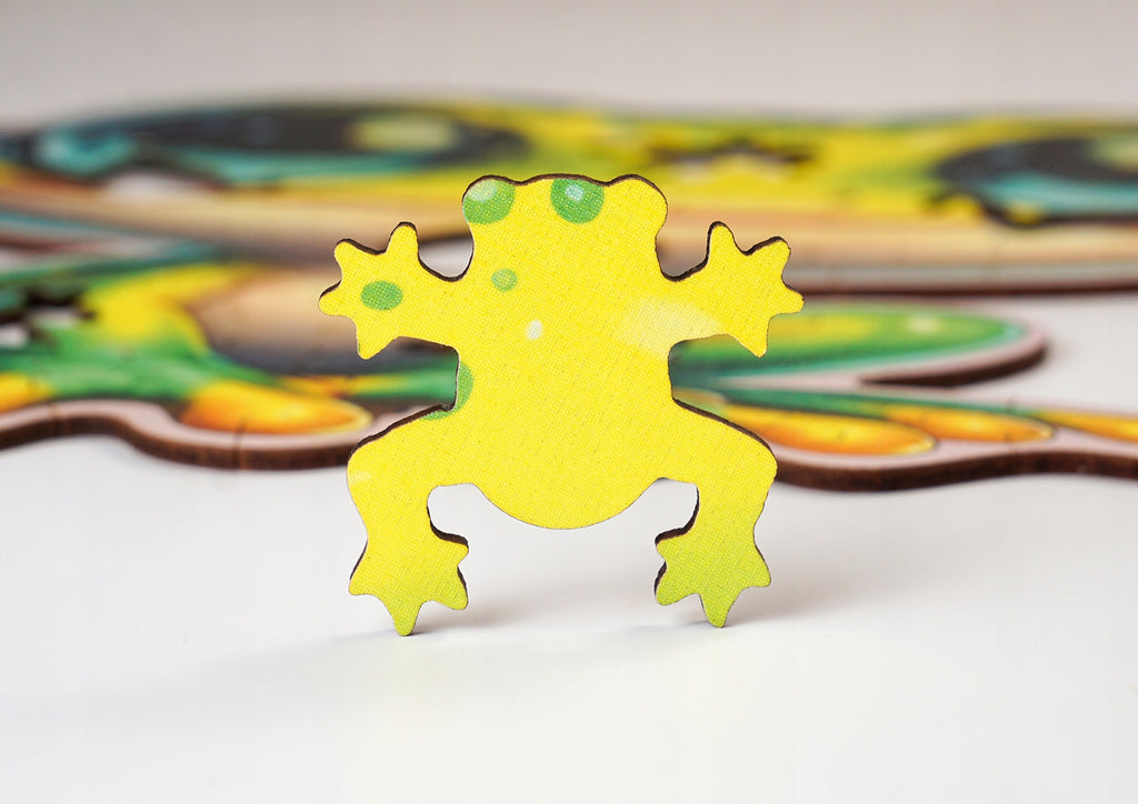 Puzzle Drewniane Premium dla dzieci Żabka 61 EL. Układanka PUZZLED