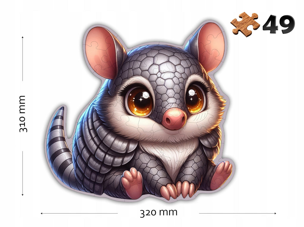 Puzzle Drewniane Premium dla dzieci Pancernik 49 EL. Układanka PUZZLED