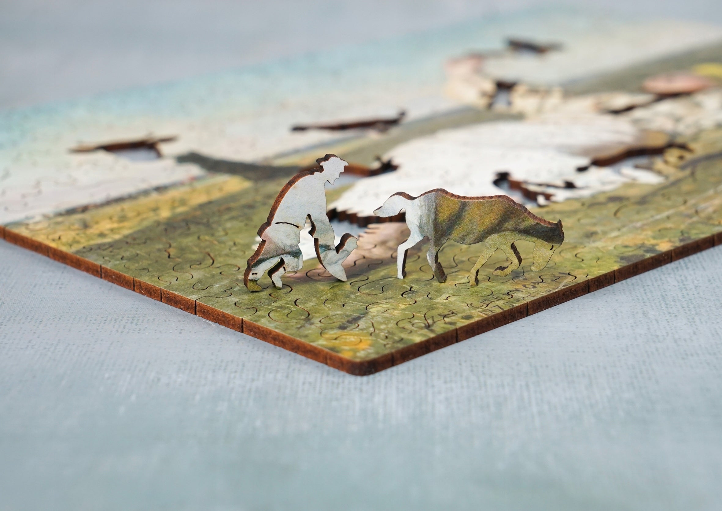 Drewniane puzzle A4 Chełmoński Babie lato 165 el.