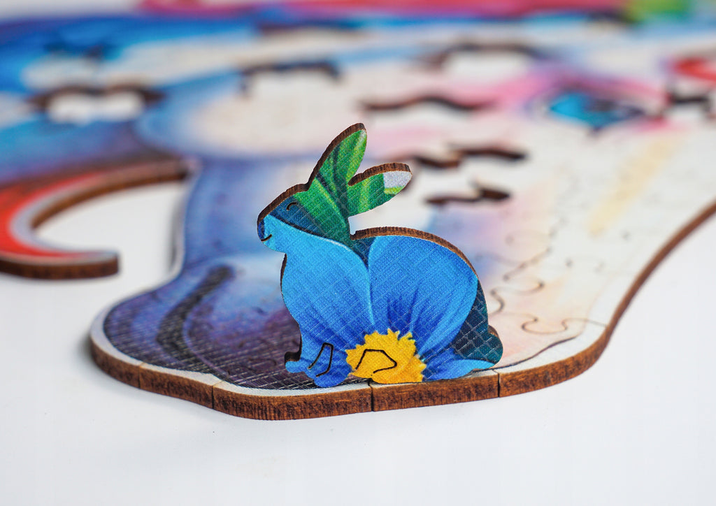 Puzzle drewniane PUZZLED Jednorożec 260 elementów – układanka po obrysie dla dorosłych