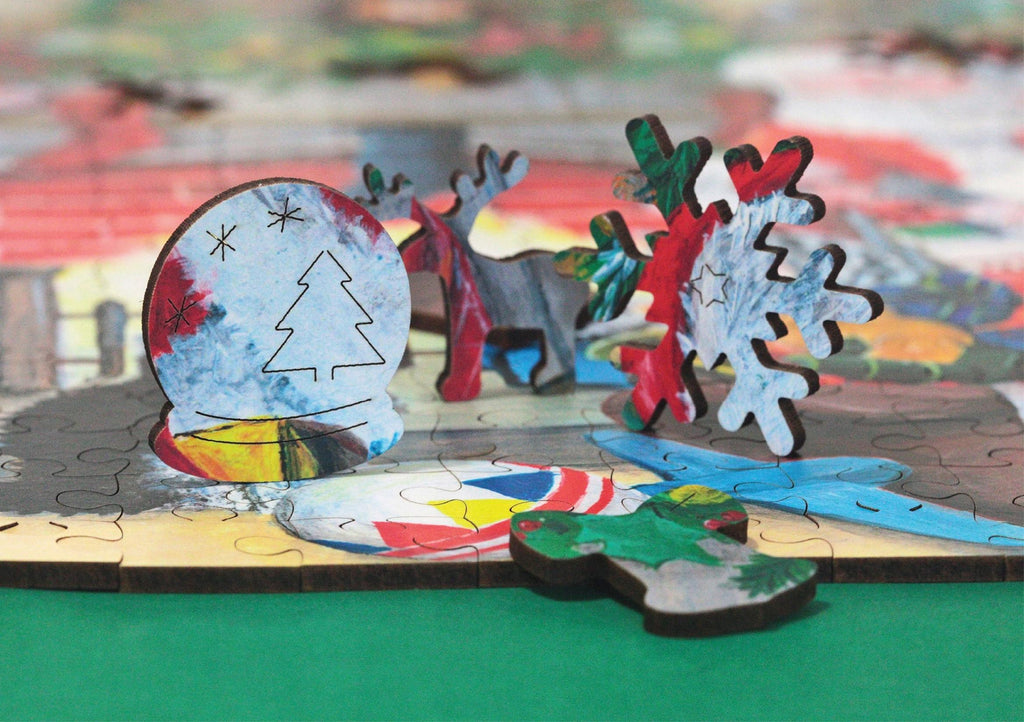 Puzzle Drewniane Święty Mikołaj Układanka Drewniana A3 286 Elementów