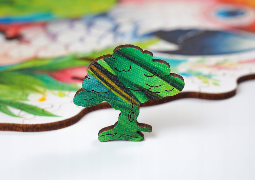 Puzzle drewniane PUZZLED Papuga 395 elementów – układanka po obrysie dla dorosłych