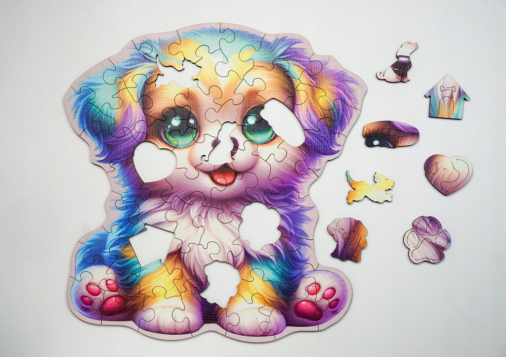 Puzzled Puzzle Drewniane Premium dla dzieci Piesek 51 EL. Układanka PUZZLED