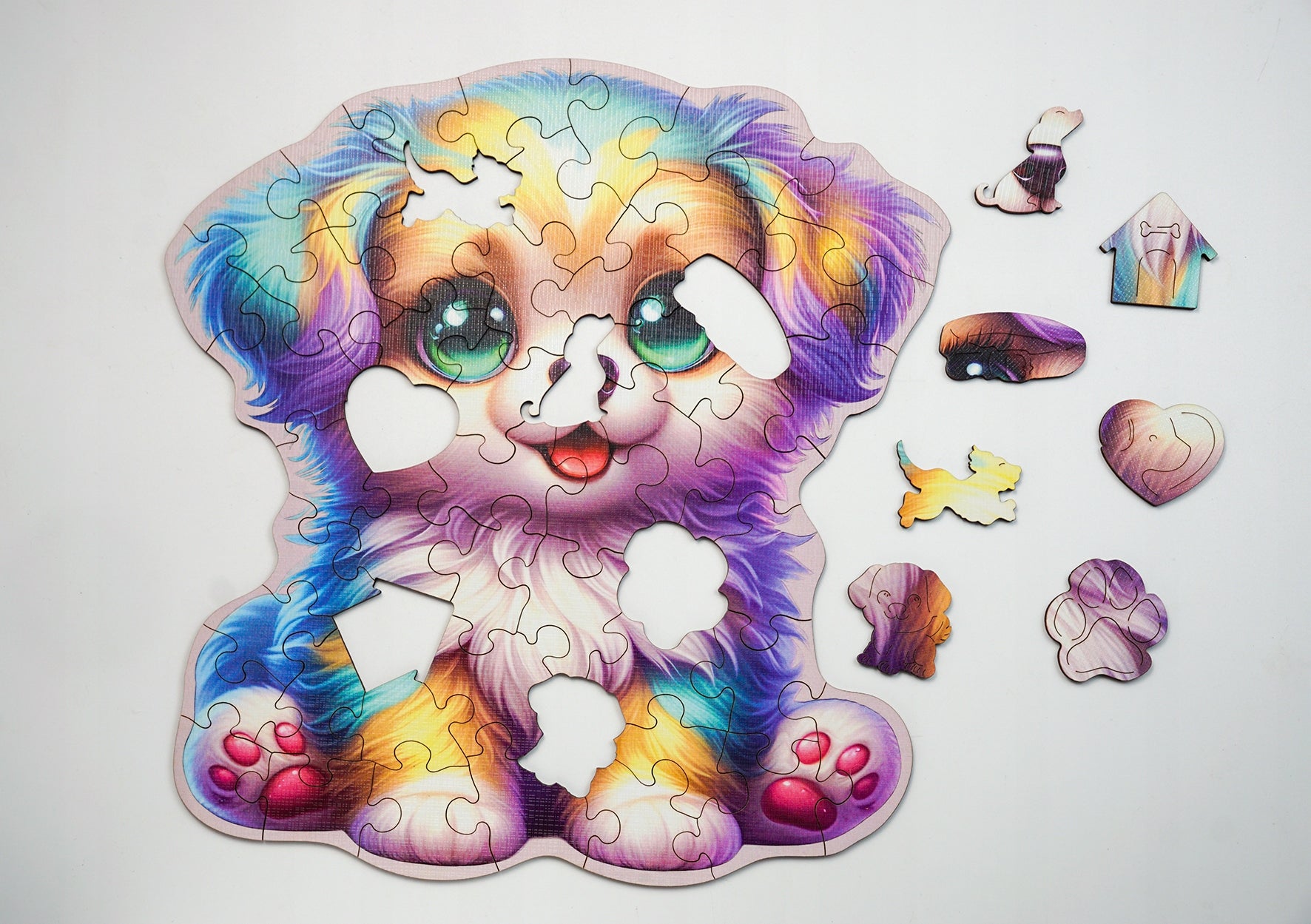 Puzzled Puzzle Drewniane Premium dla dzieci Piesek 51 EL. Układanka PUZZLED