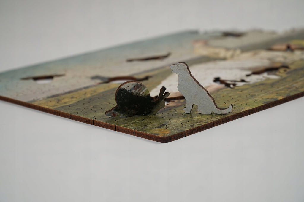 Drewniane puzzle A4 Chełmoński Babie lato 165 el.