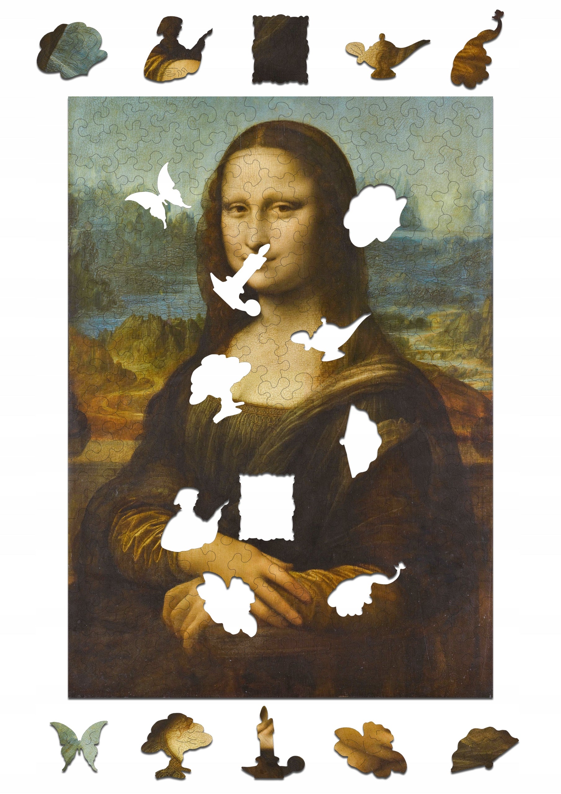 Drewniane puzzle A4 Leonardo da Vinci "Mona Lisa"