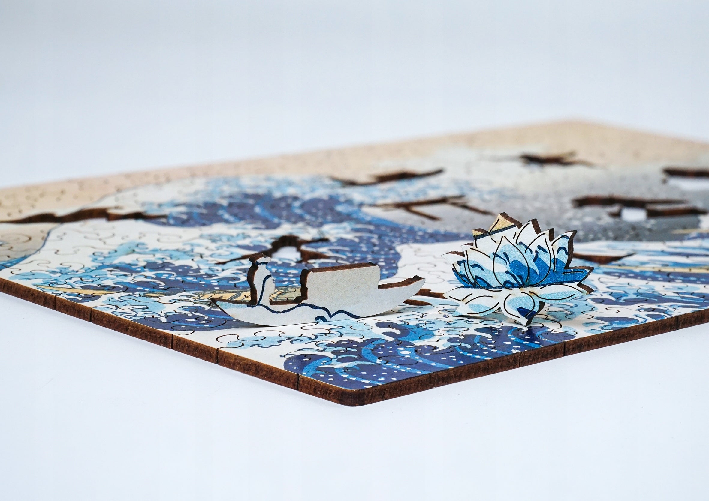 Drewniane puzzle A4 Hokusai Katsushika Wielka fala