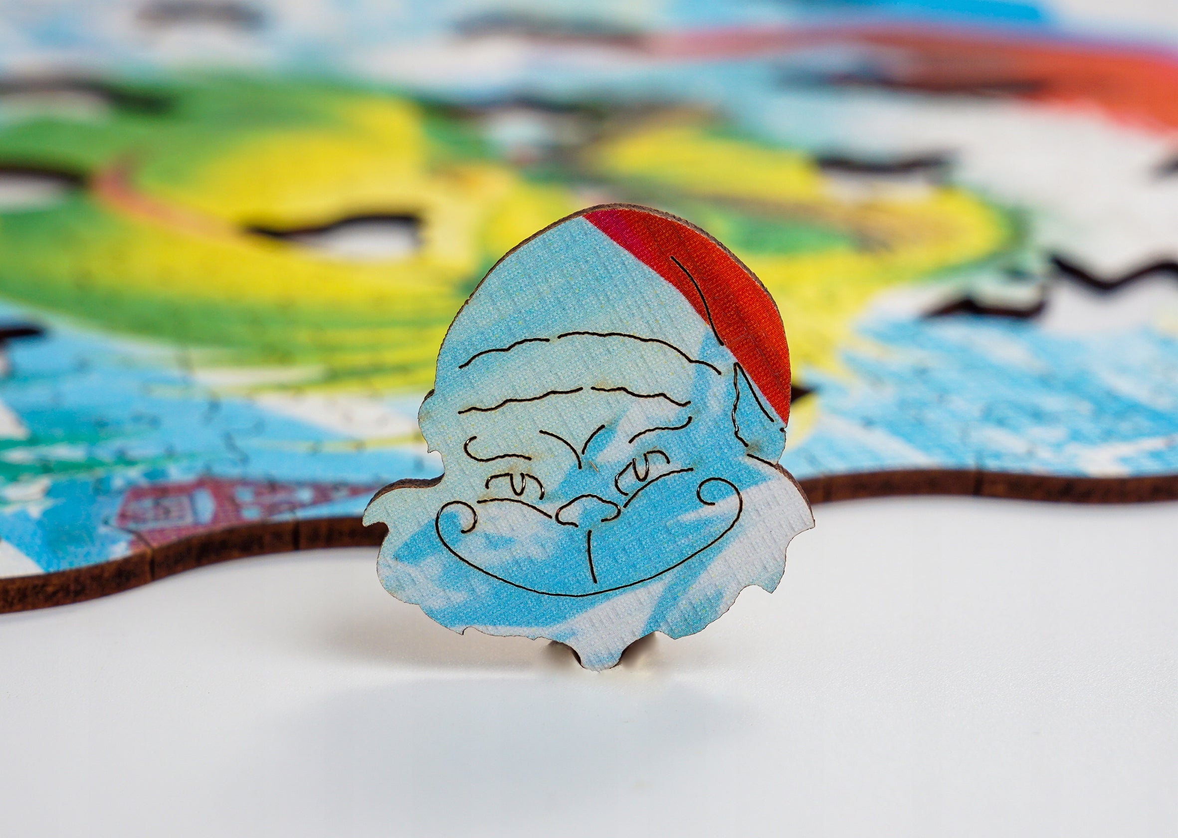 Puzzle Drewniane Świąteczne Grinch 375 El. Puzzled - Laserowe Prezent 6+!