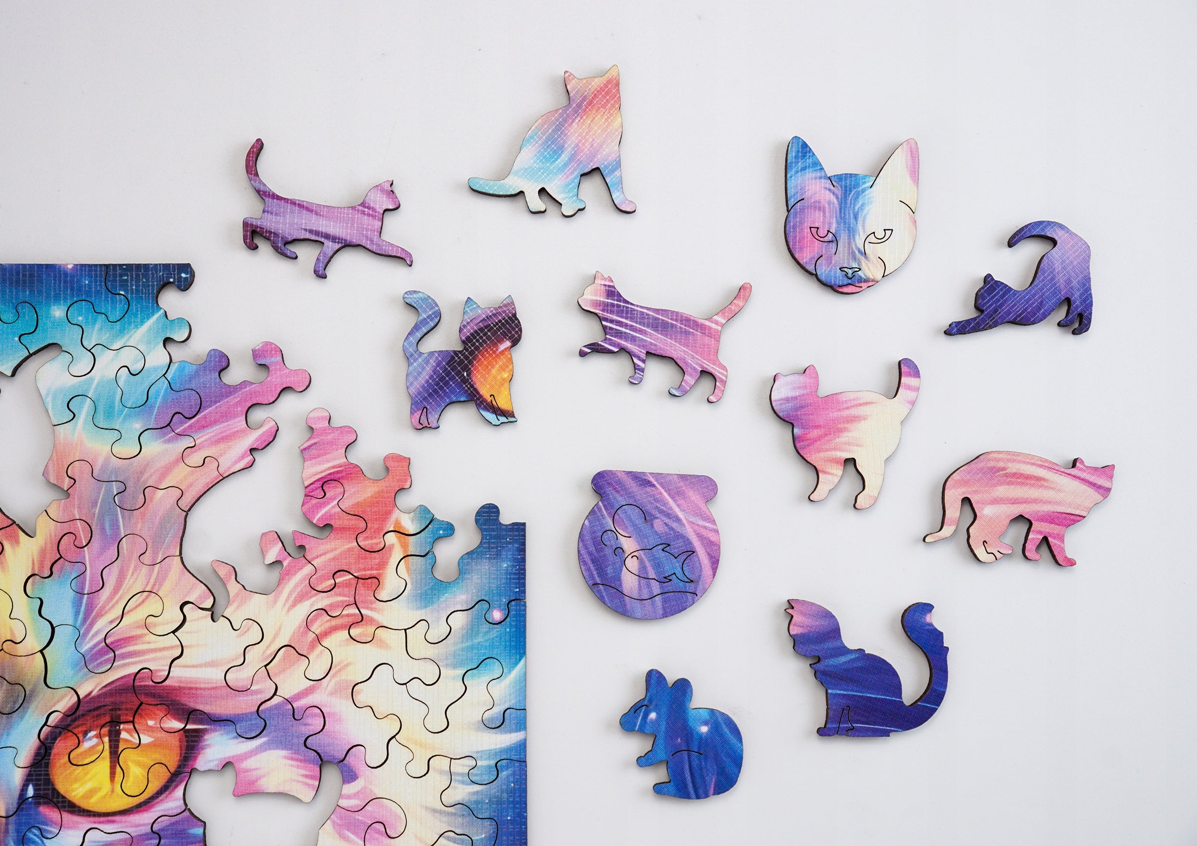 Puzzle drewniane PUZZLED Gwiezdny Kot 135 elementów dla dorosłych