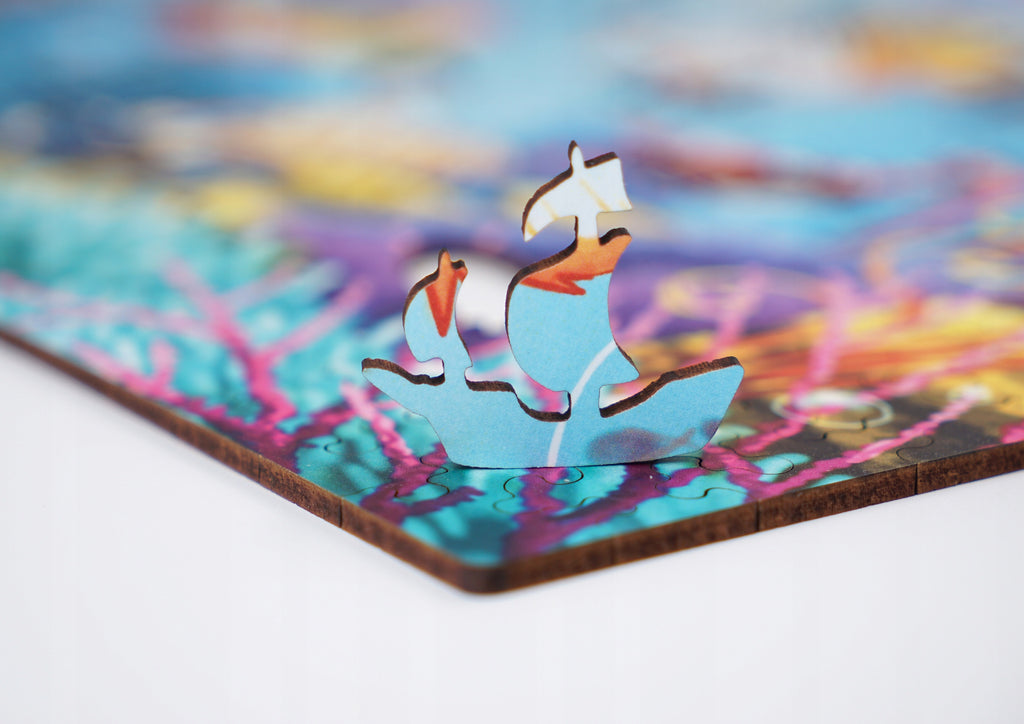 Drewniane puzzle A3 "Podwodny świat" 330 el