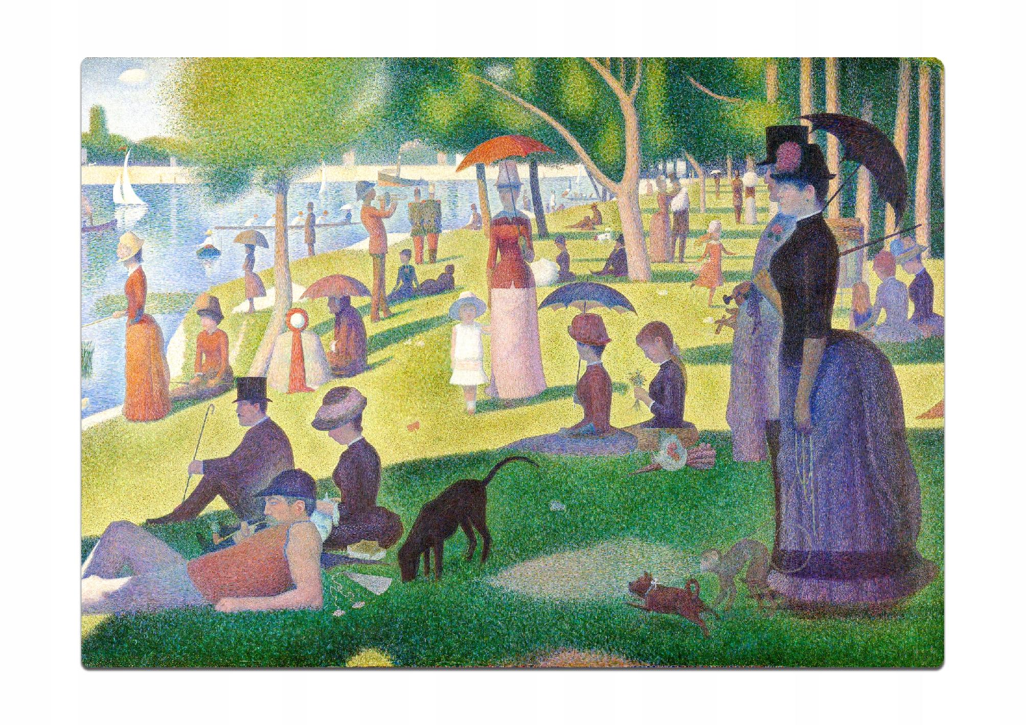 Drewniane puzzle A4 Seurat Niedzielne popołudnie