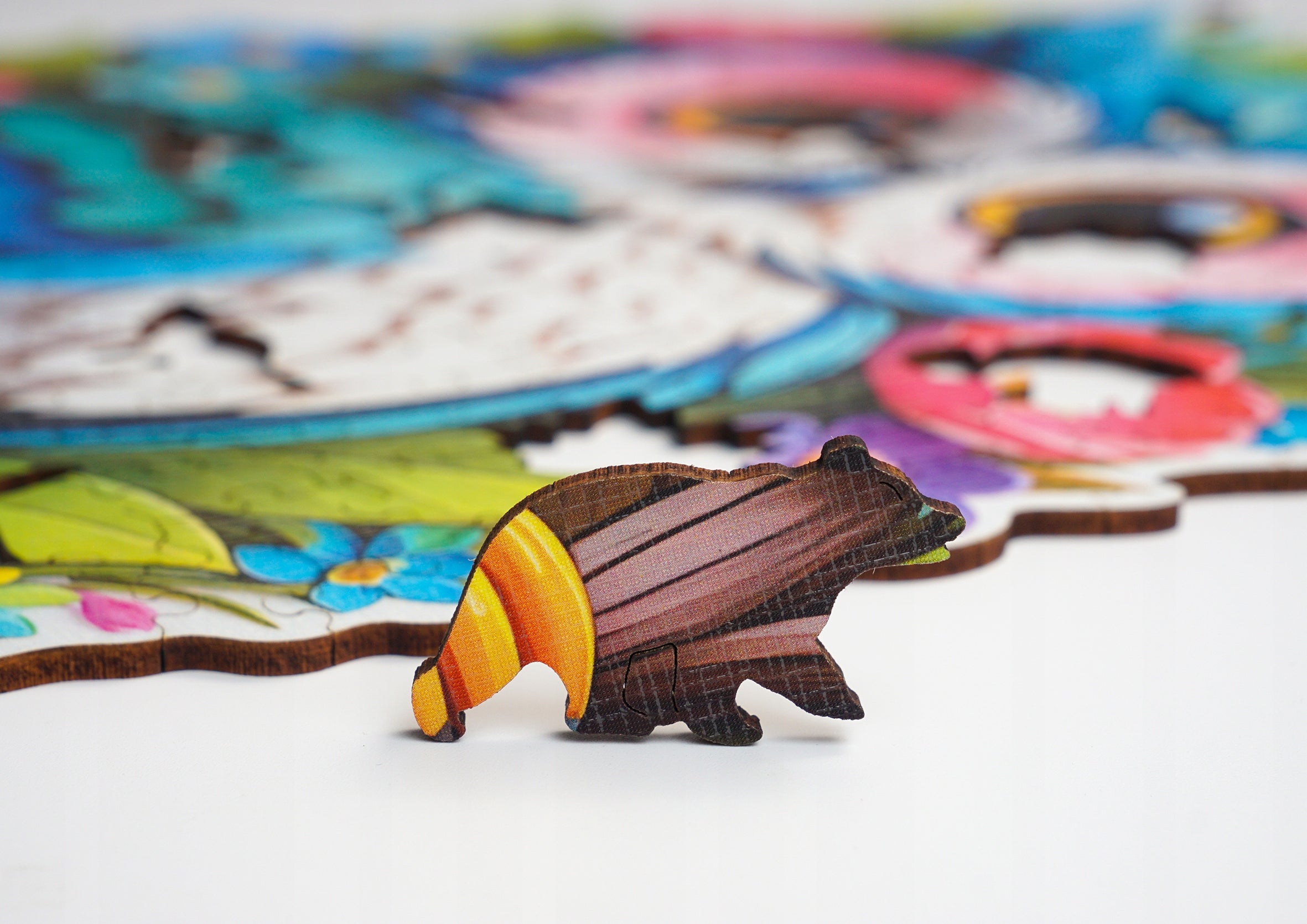 Puzzle drewniane PUZZLED Sowa 305 elementów – układanka po obrysie dla dorosłych