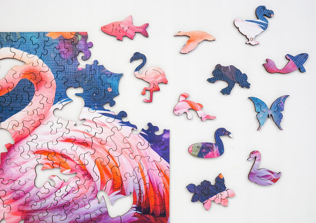 Puzzle drewniane PUZZLED Elegancki Flaming 155 elementów dla dorosłych