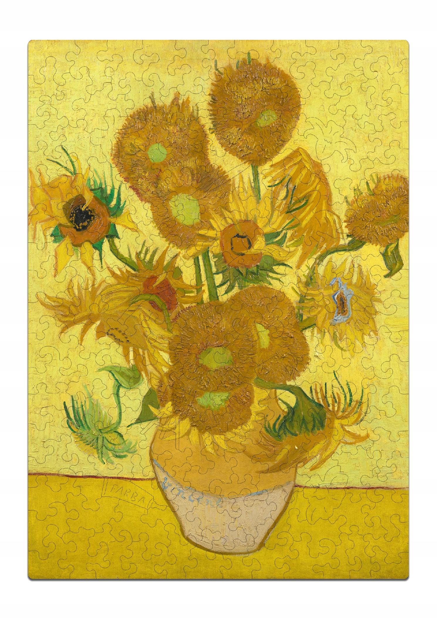 Drewniane puzzle A4 van Gogh Słoneczniki