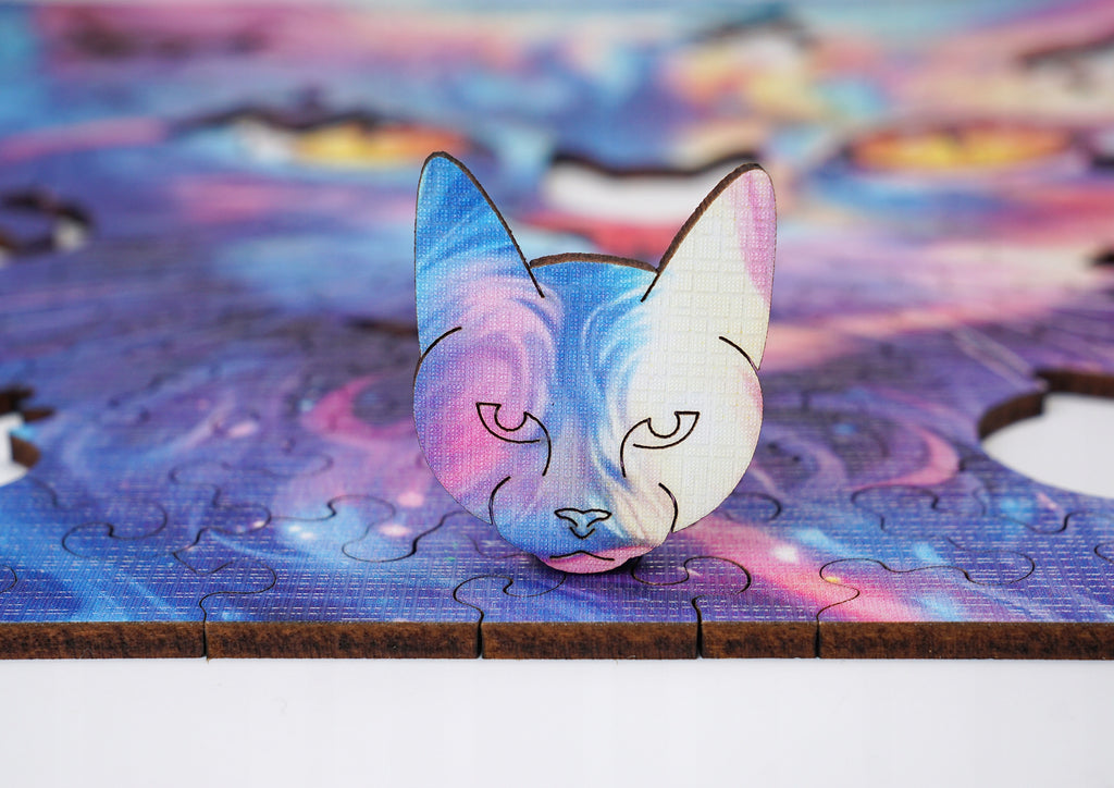 Puzzle drewniane PUZZLED Gwiezdny Kot 135 elementów dla dorosłych