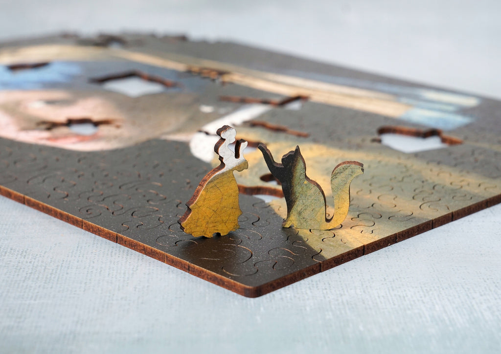 Drewniane puzzle A4 Vermeer Dziewczyna z perłą