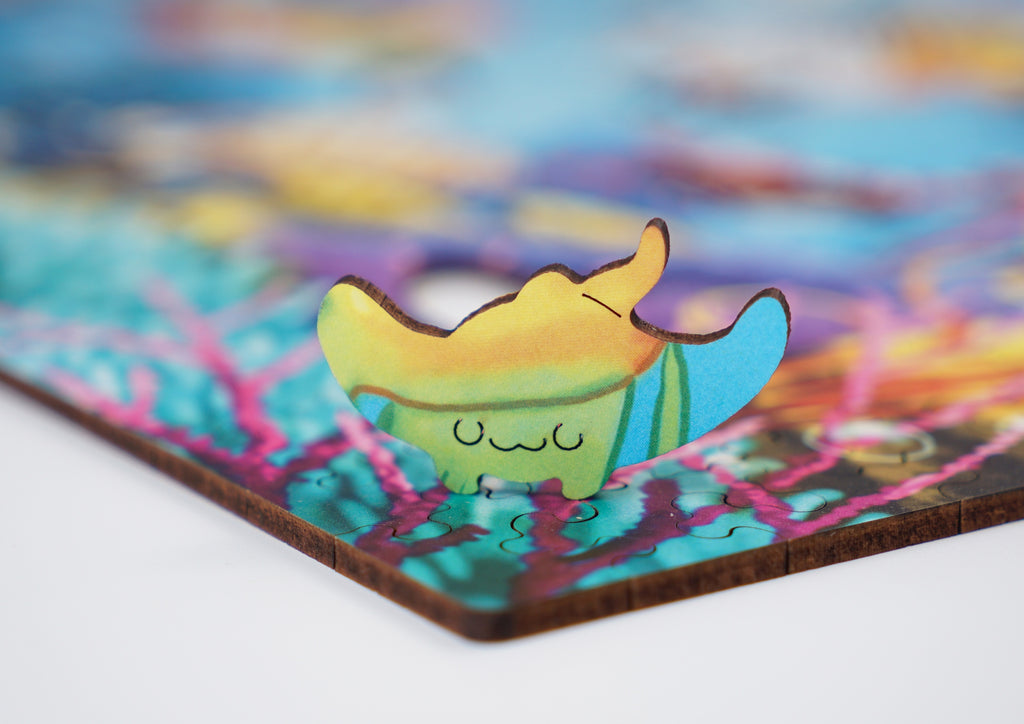 Drewniane puzzle A3 "Podwodny świat" 330 el