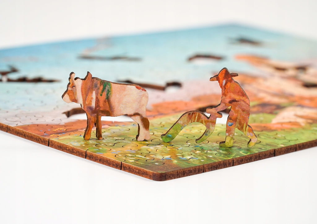 Drewniane puzzle A4 Chełmoński Bociany 140 el.