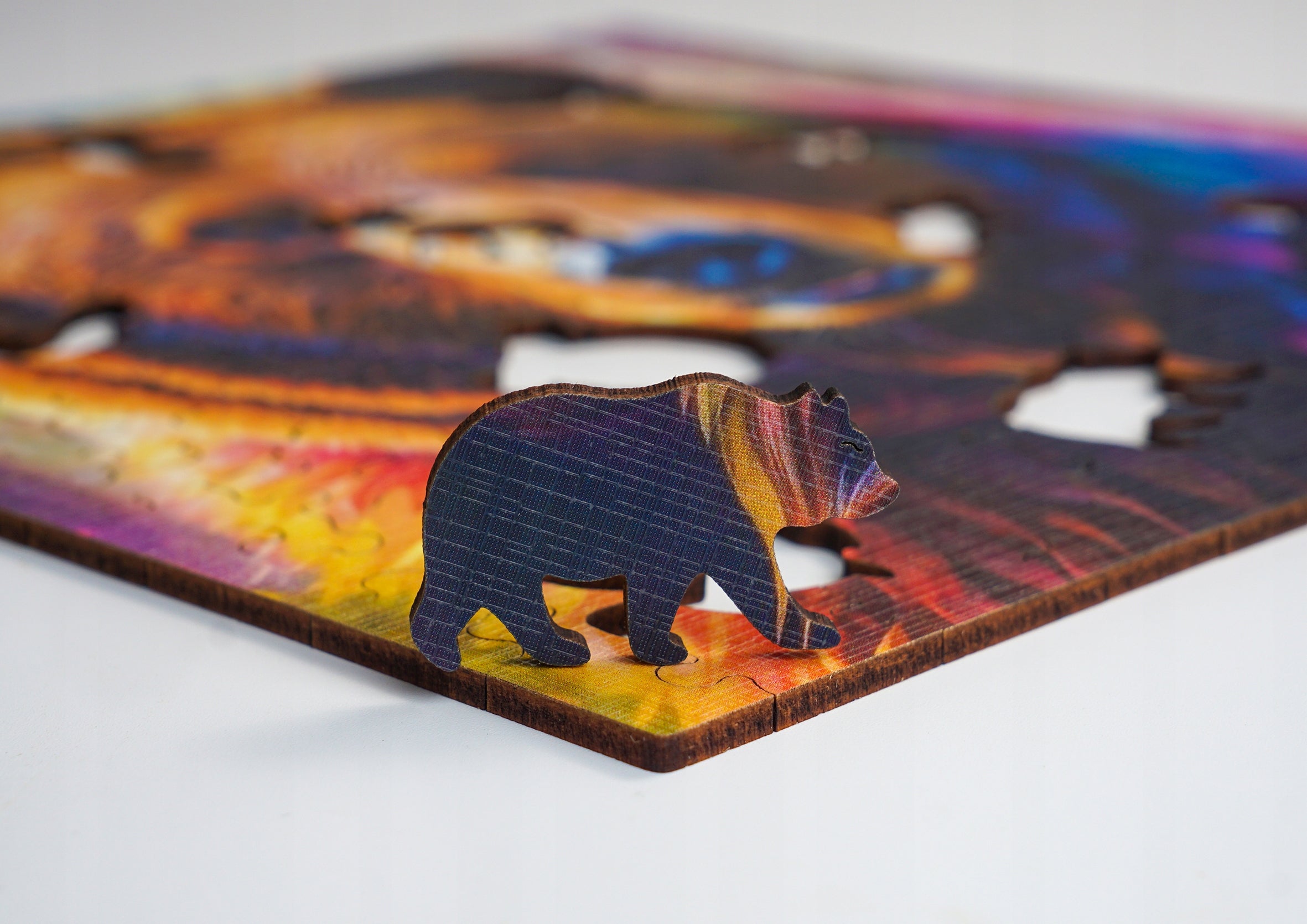 Puzzle drewniane PUZZLED Brunatny Niedźwiedź 155 elementów dla dorosłych