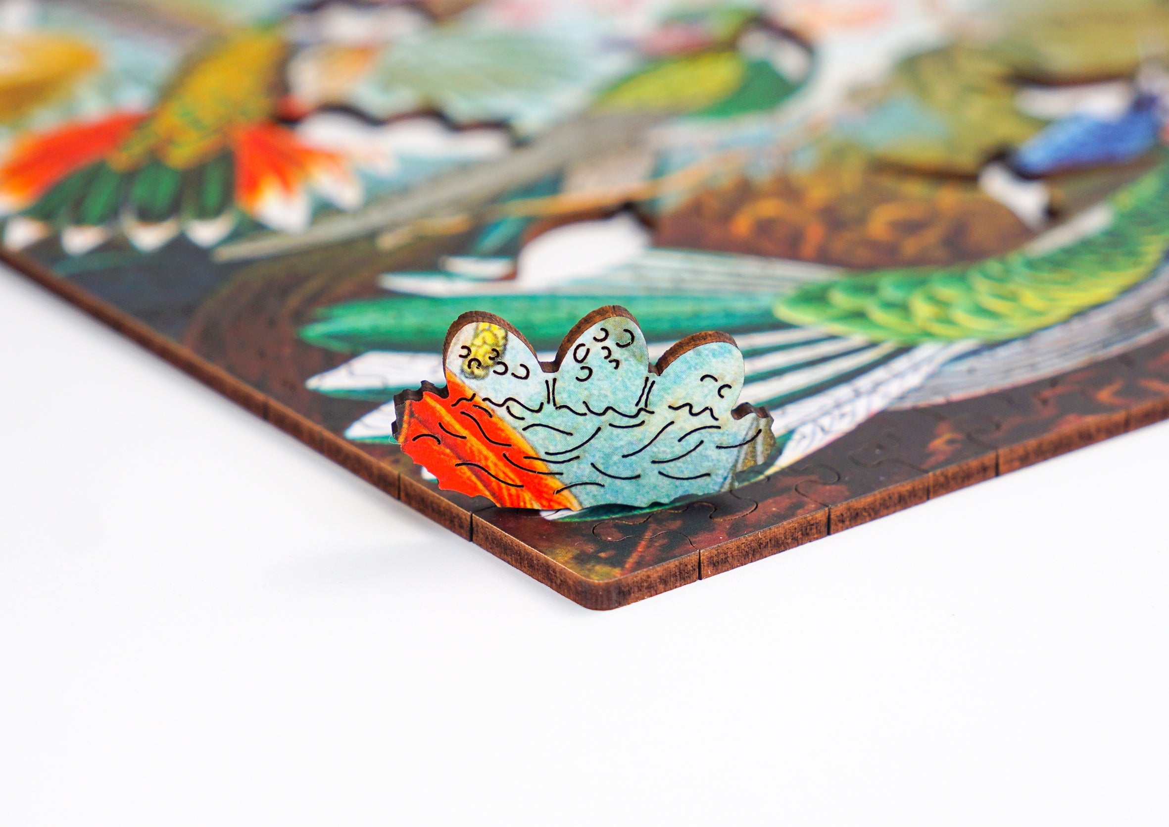 Puzzle Drewniane Kolibry Ernst Haeckel Układanka 385 Elementów A3