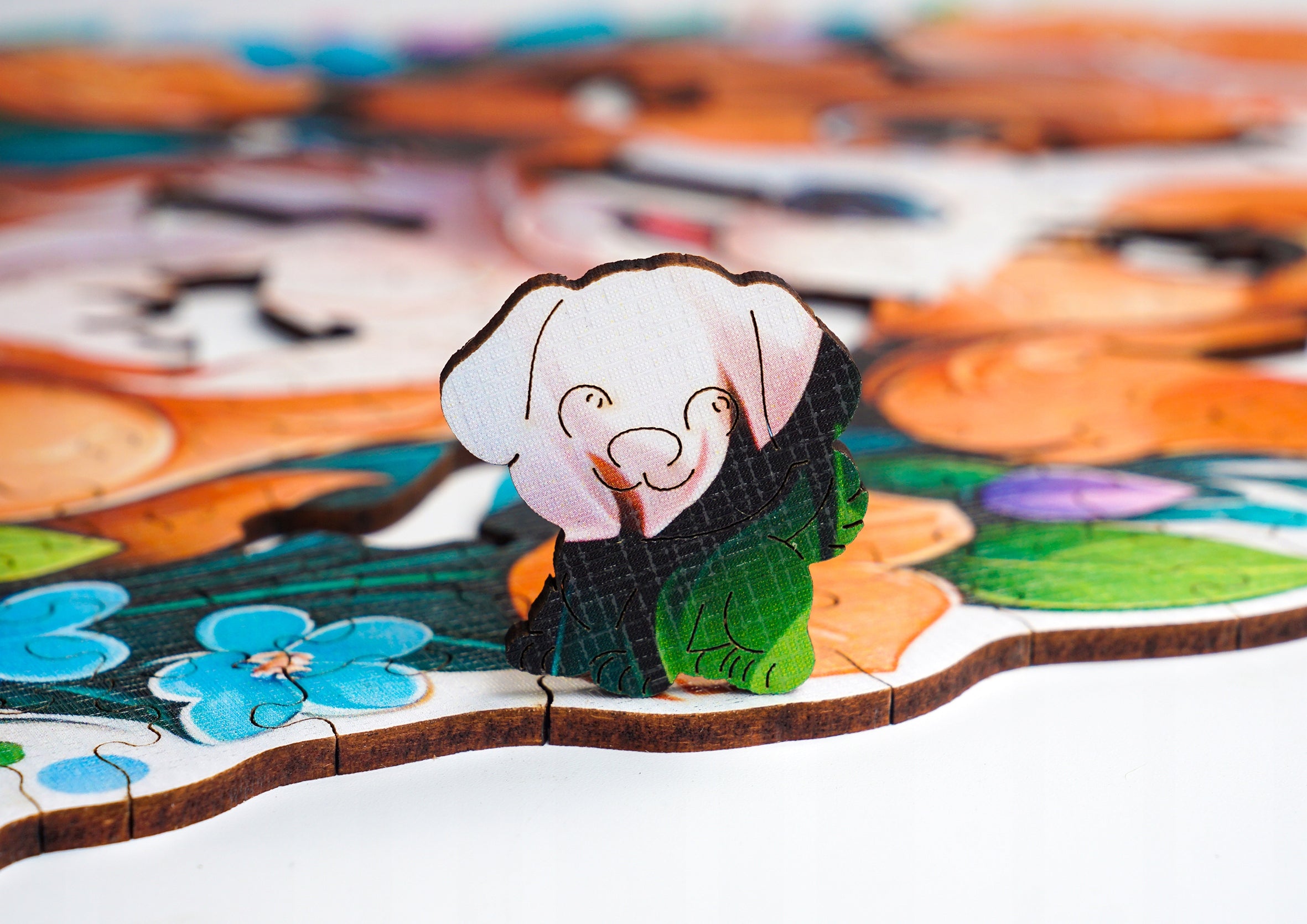 Puzzle drewniane PUZZLED Piesek 270 elementów – układanka po obrysie dla dorosłych