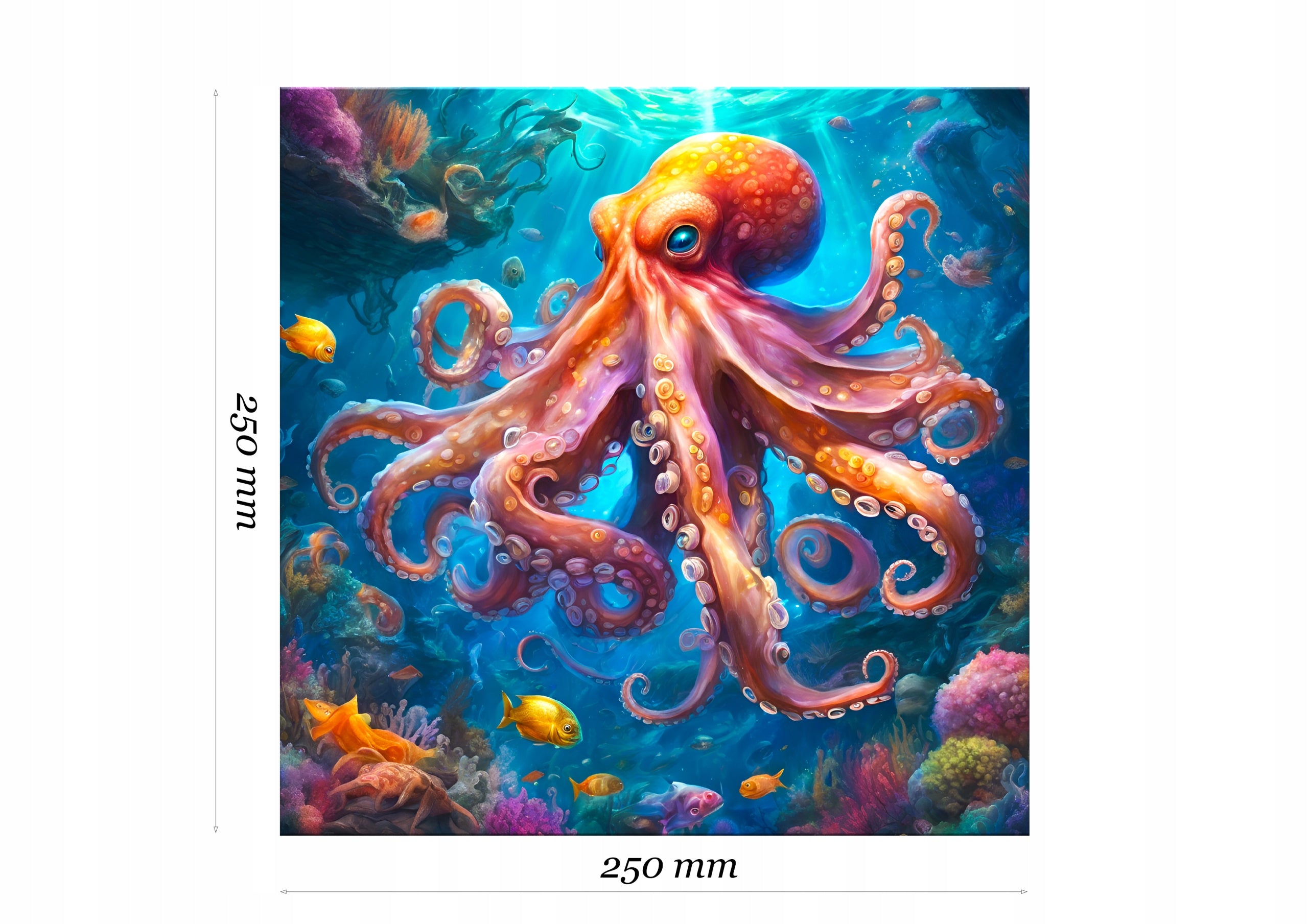 Puzzle drewniane PUZZLED Głębinowa Ośmiornica 155 elementów dla dorosłych