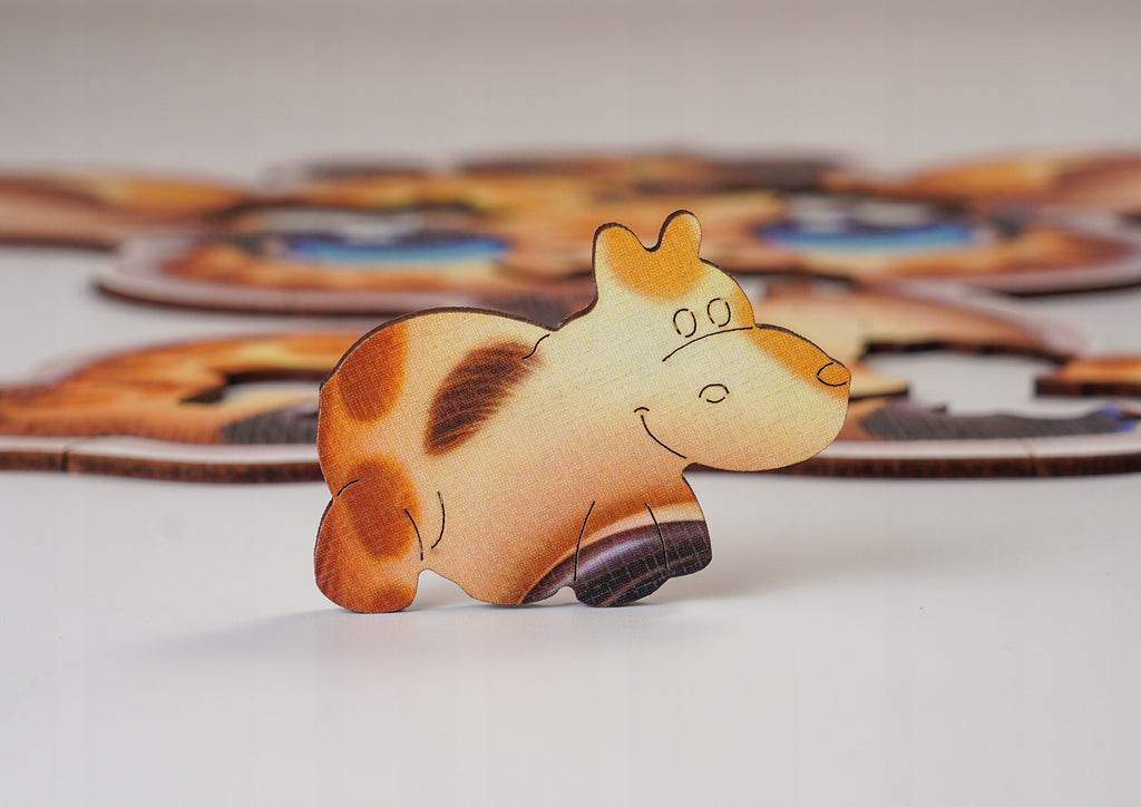 Puzzle Drewniane Premium dla dzieci Żyrafka 50 EL. Układanka PUZZLED