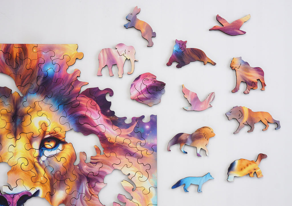 Puzzle drewniane PUZZLED Majestatyczny Lew 135 elementów dla dorosłych