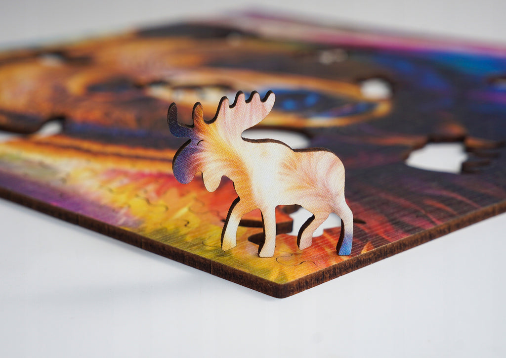 Puzzle drewniane PUZZLED Brunatny Niedźwiedź 155 elementów dla dorosłych