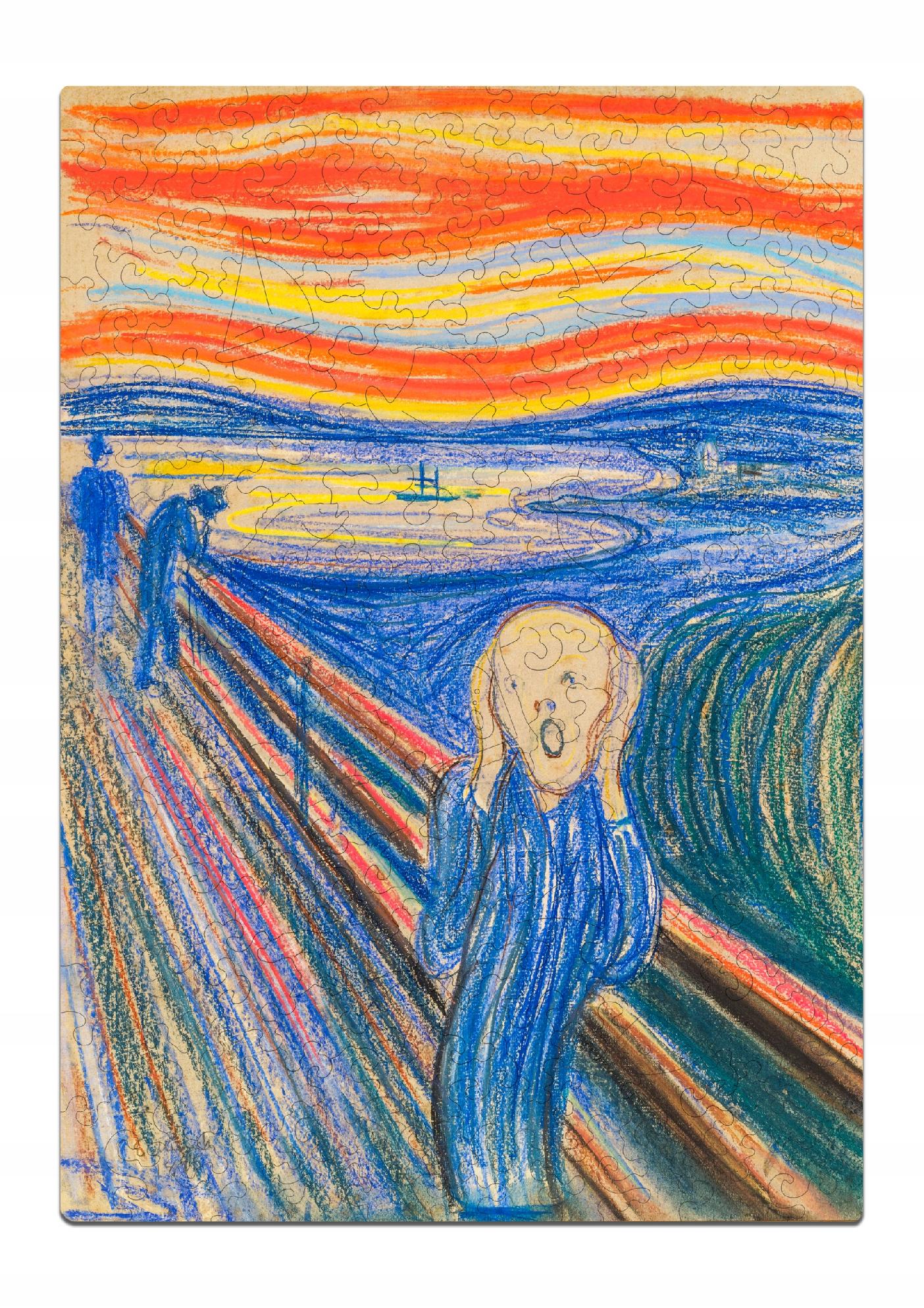 Drewniane puzzle A4 Edvard Munch "Krzyk" 150 el.