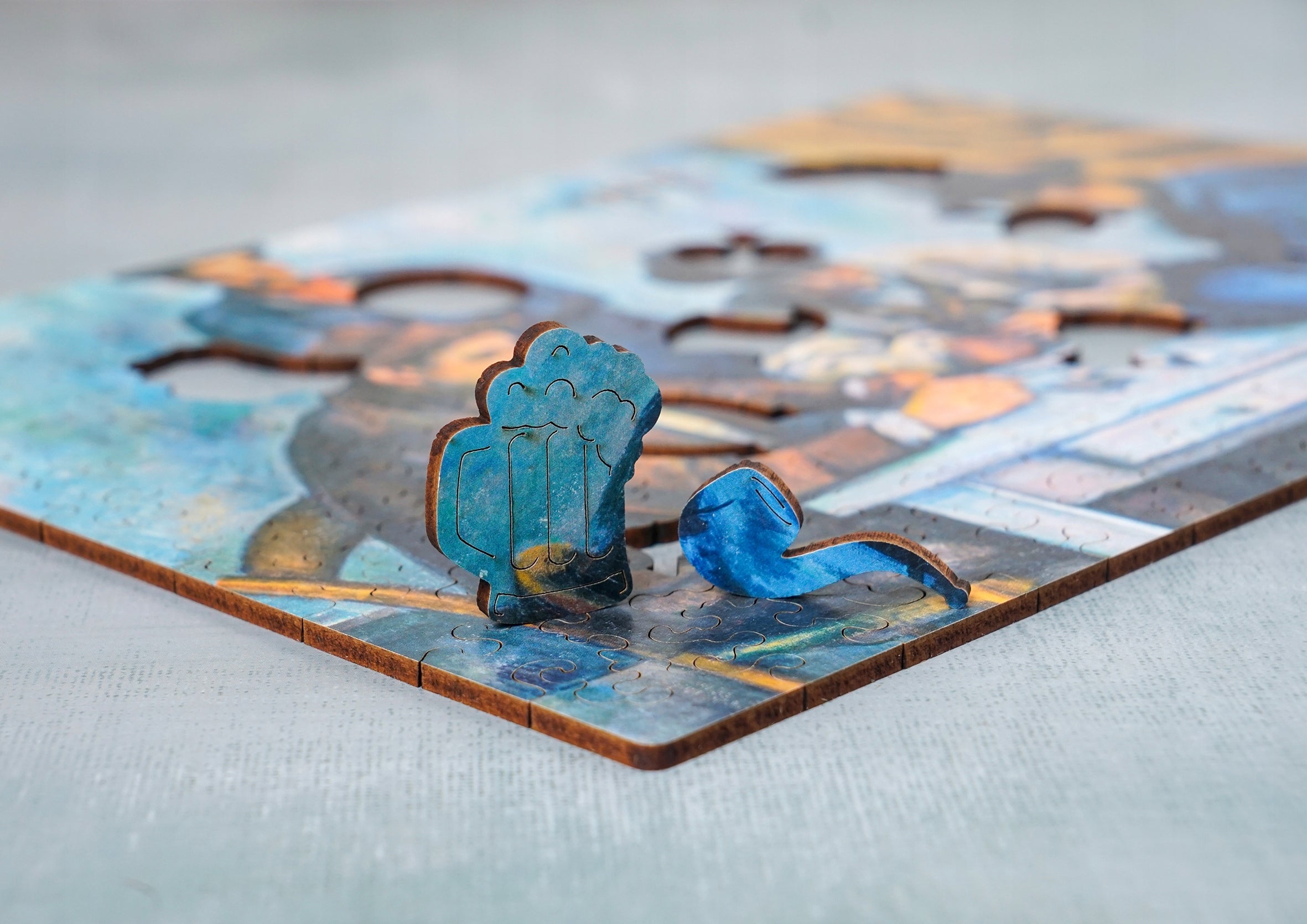 Drewniane puzzle A4 Cezanne Gracze w karty 140 el.