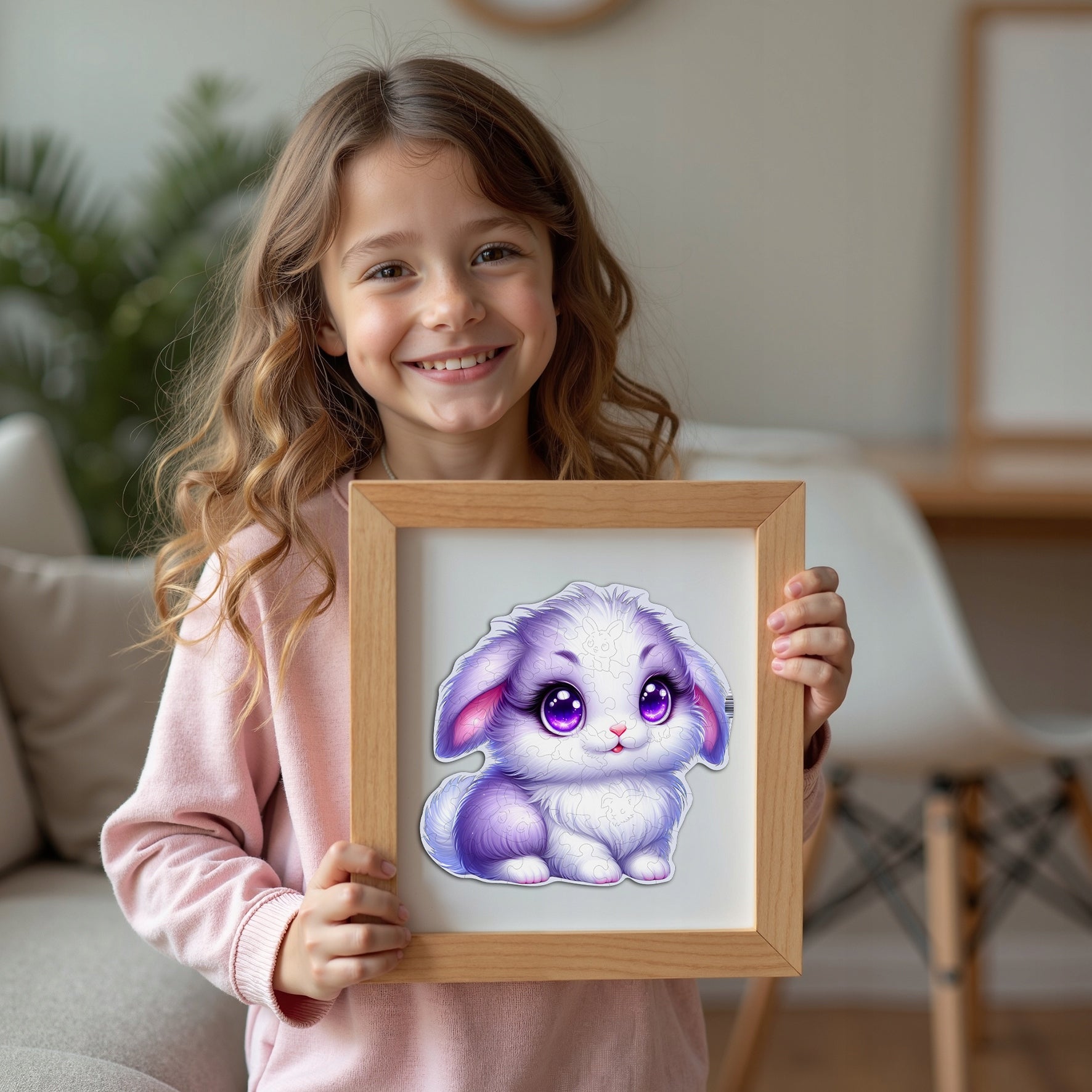 Puzzle Drewniane Premium dla dzieci Króliczek 51 EL. Układanka PUZZLED