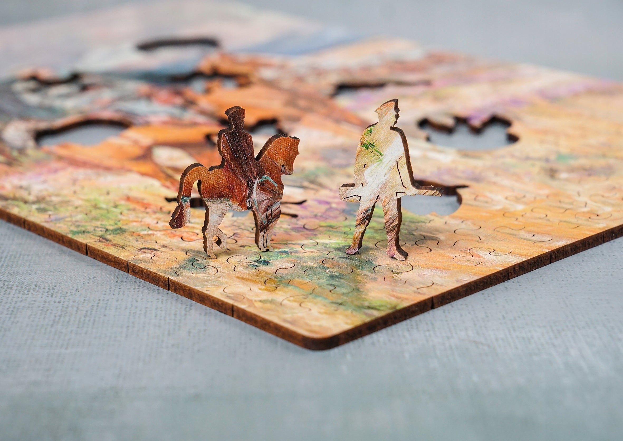 Puzzle Drewniane Kossak Piłsudski Na Kasztance Układanka A4 140 Elementów