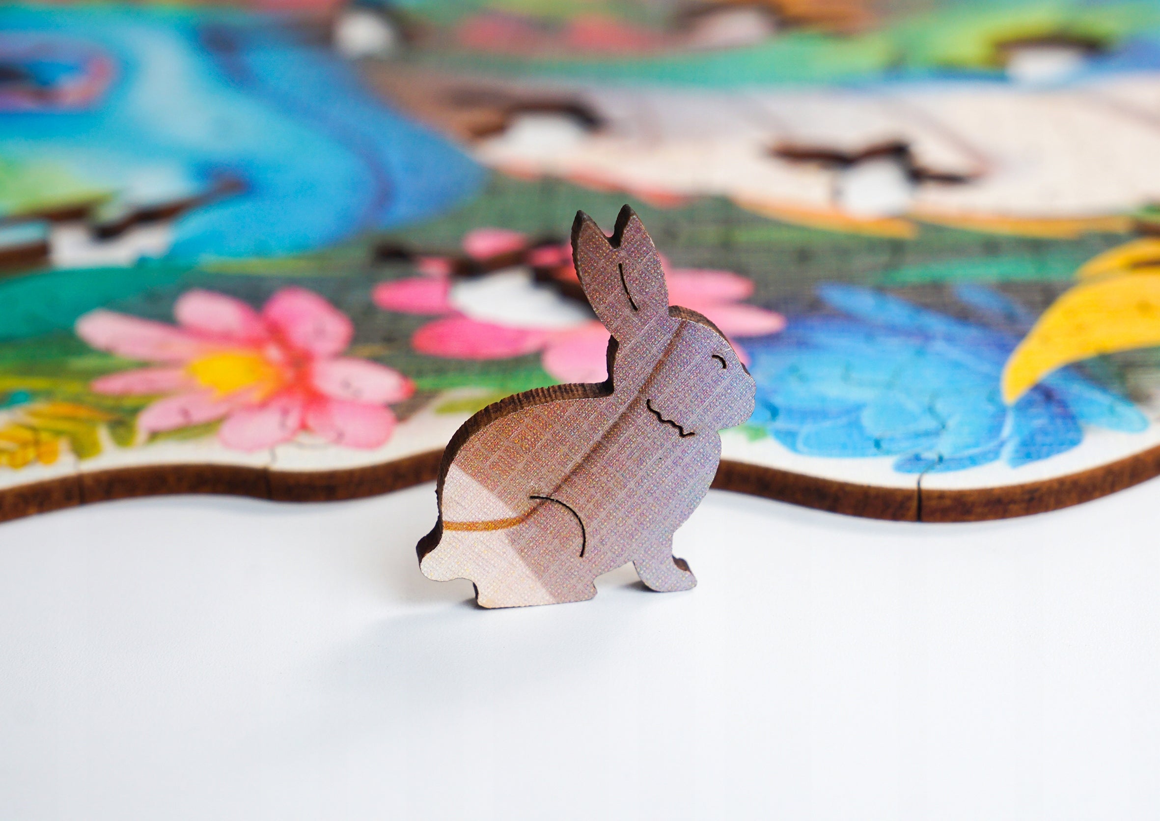 Puzzle drewniane PUZZLED Smok 300 elementów – układanka po obrysie dla dorosłych