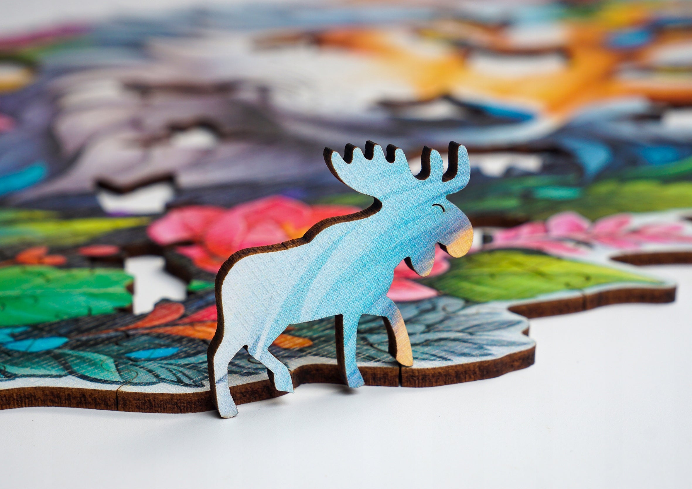 Puzzle drewniane PUZZLED Wilk 235 elementów – układanka po obrysie dla dorosłych