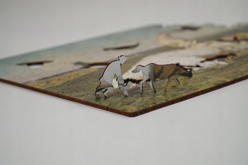 Drewniane puzzle A4 Chełmoński Babie lato 165 el.