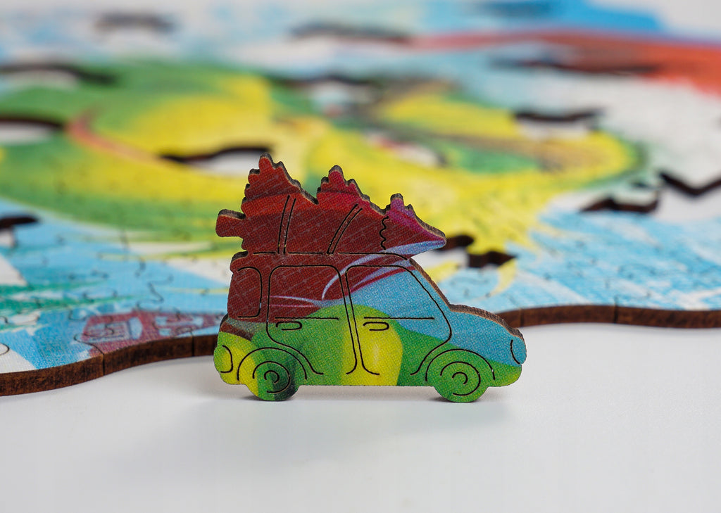Puzzle Drewniane Świąteczne Grinch 375 El. Puzzled - Laserowe Prezent 6+!