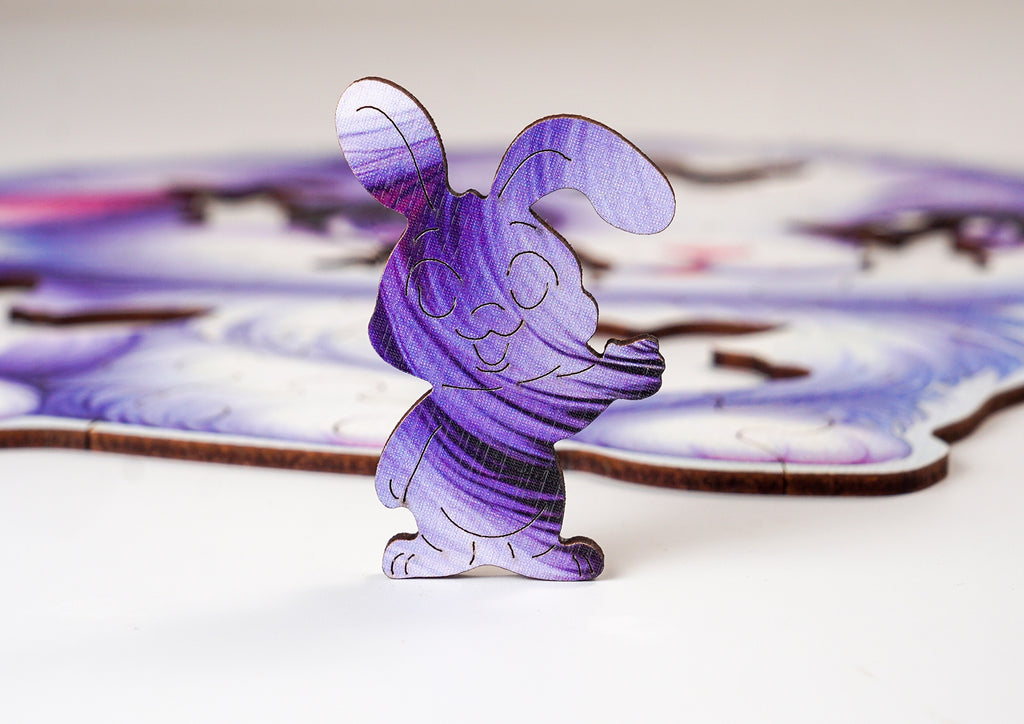Puzzle Drewniane Premium dla dzieci Króliczek 51 EL. Układanka PUZZLED