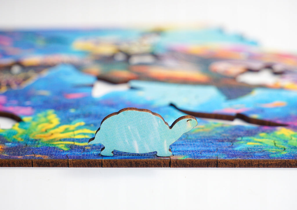 Puzzle drewniane PUZZLED Spokojny Żółw 165 elementów dla dorosłych