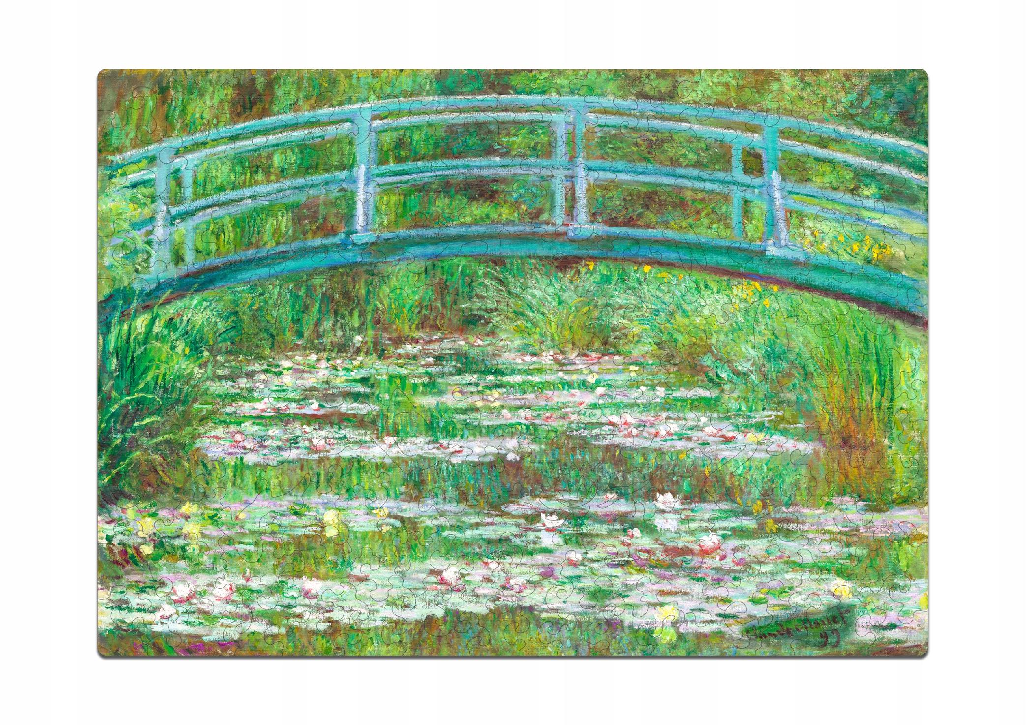 Drewniane puzzle A4 Claude Monet "Japoński mostek"