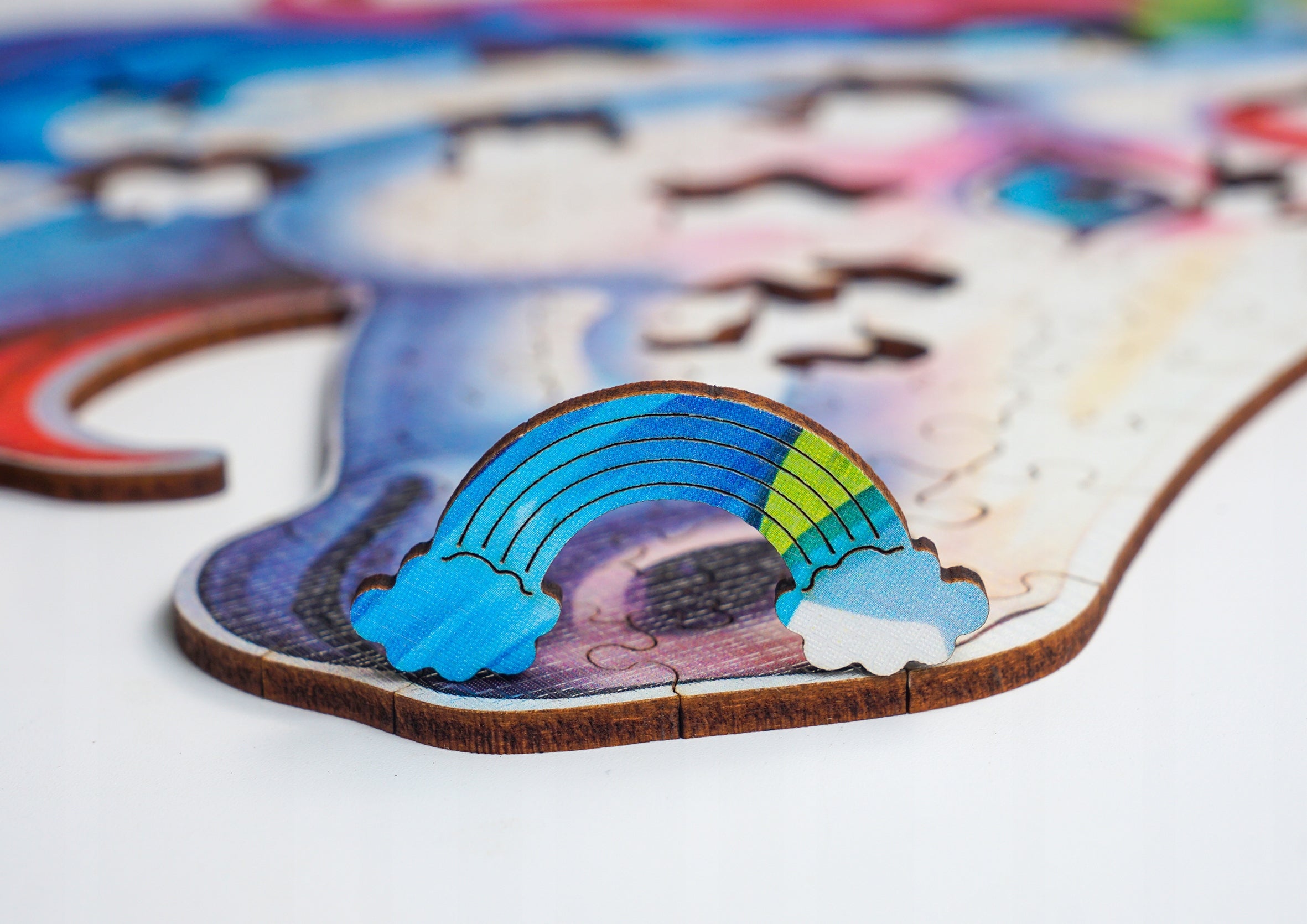Puzzle drewniane PUZZLED Jednorożec 260 elementów – układanka po obrysie dla dorosłych