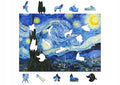 Drewniane Puzzle Van Gogh Gwieździsta Noc A4 150 el. Prezent Sztuka Dekor
