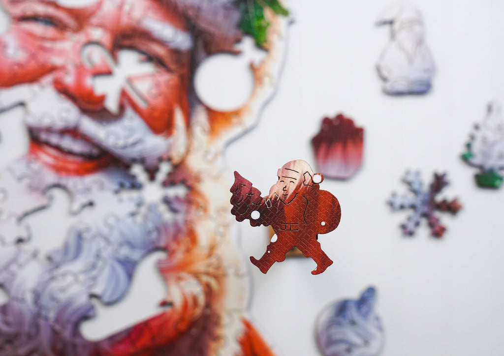 Puzzle Drewniane dla Dzieci Dorosłych PUZZLED Uśmiech św. Mikołaja 205 EL.