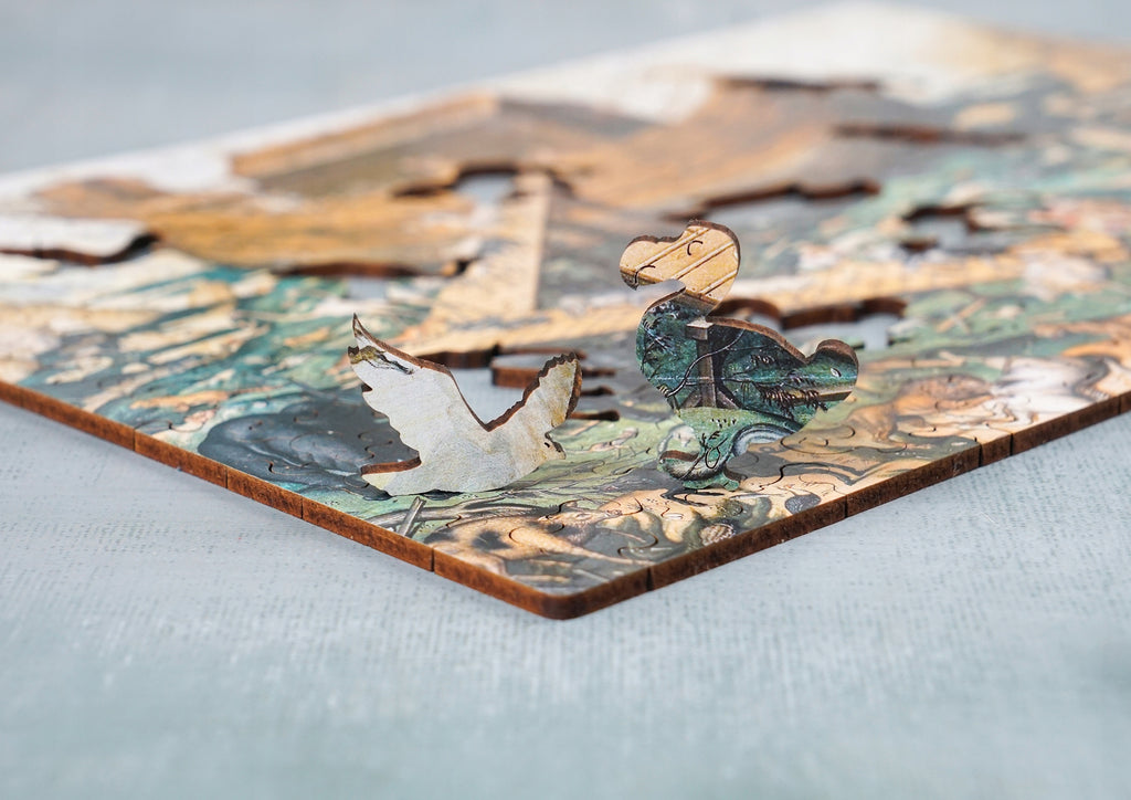 Drewniane puzzle A4 Arka Noego 135el.