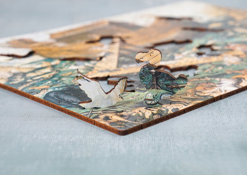 Drewniane puzzle A4 Arka Noego 135el.