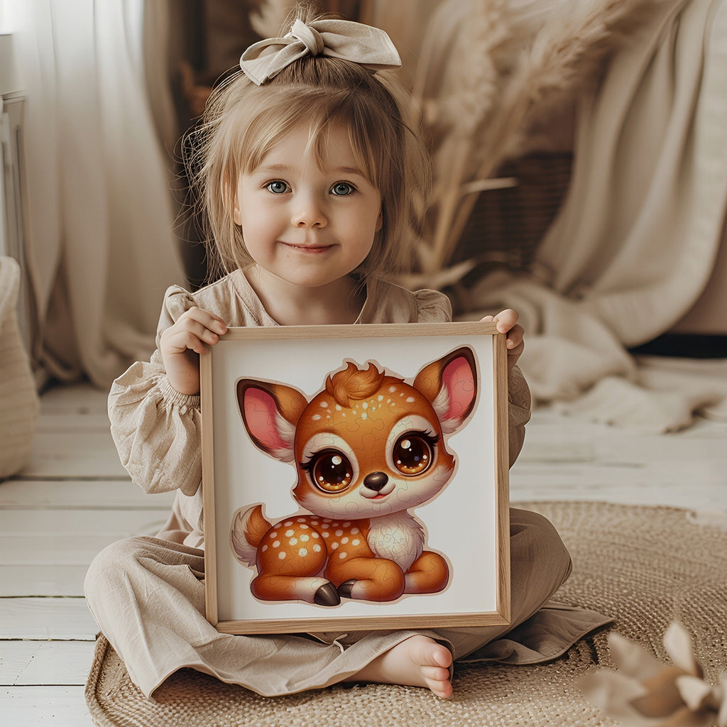 Puzzle Drewniane Premium dla dzieci Sarenka 42 EL. Układanka PUZZLED