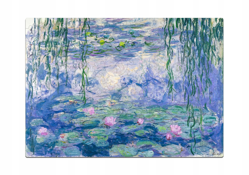 Drewniane puzzle A4 Monet Lilie wodne 140 el