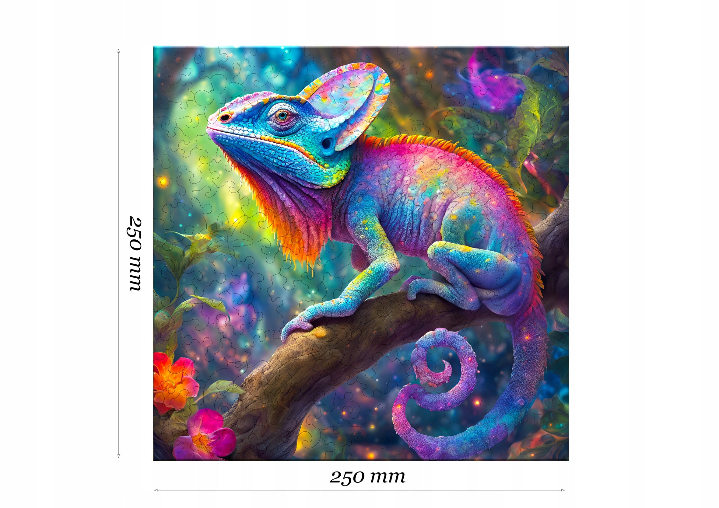 Puzzle drewniane PUZZLED Barwny Kameleon 150 elementów dla dorosłych