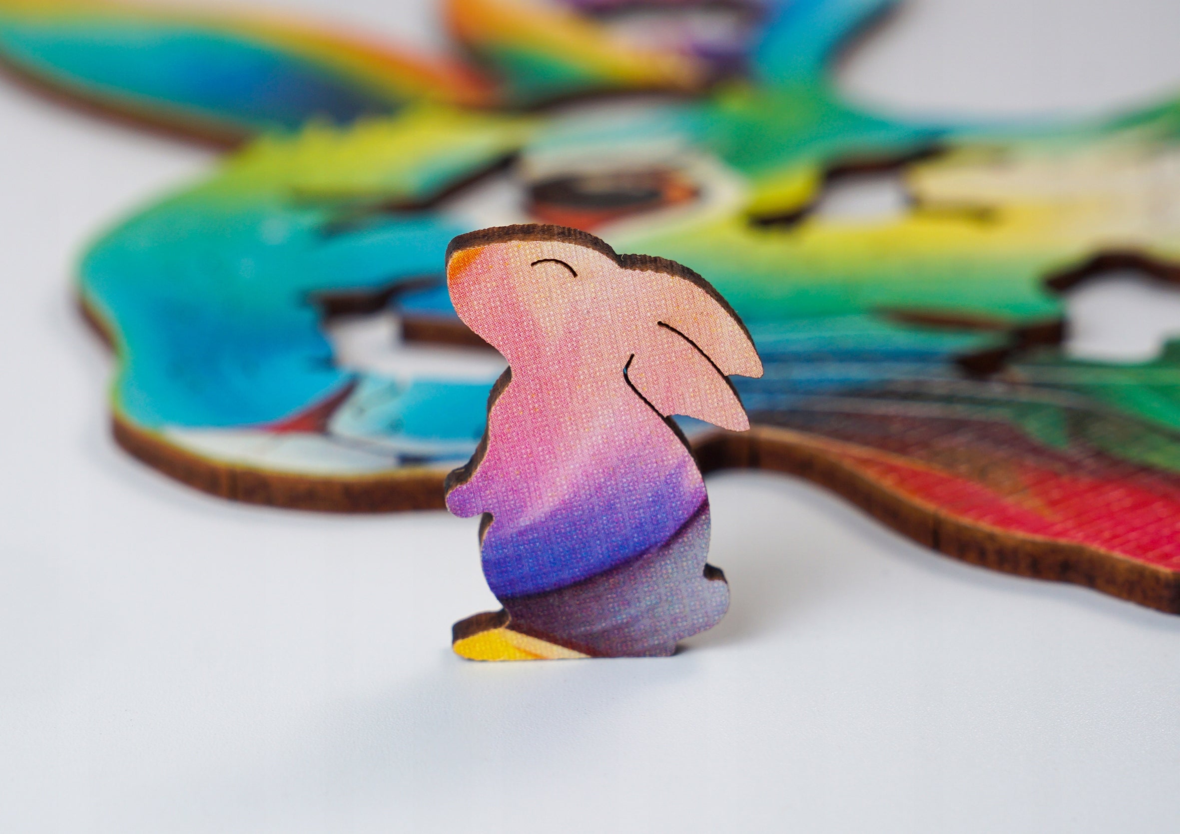 Puzzle drewniane PUZZLED Zajączki 215 elementów – układanka po obrysie dla dorosłych
